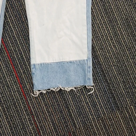 Forever 21 two tone patchwork hi rise jeans Size 25 - Picture 2 of 6